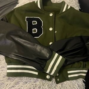 B-Letter Pattern Varsity Jacket